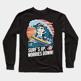 Catch the Wave - Surfing Away the Stress Long Sleeve T-Shirt